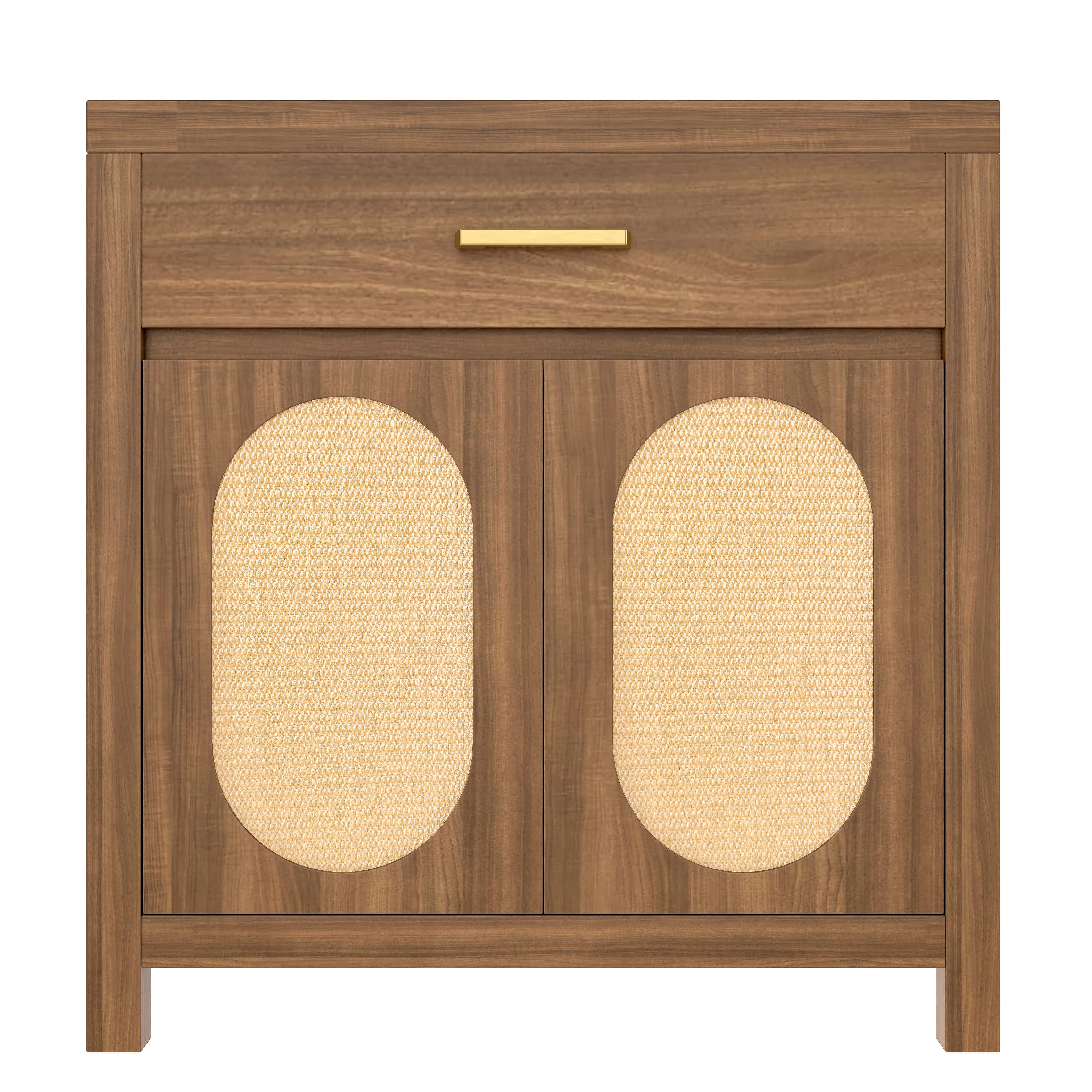 UPLLX Cat Litter Box Enclosure Furniture, Hidden Wooden Cat House with Scratching Doors, Storage Drawer, Side Table Cabinet, Espresso