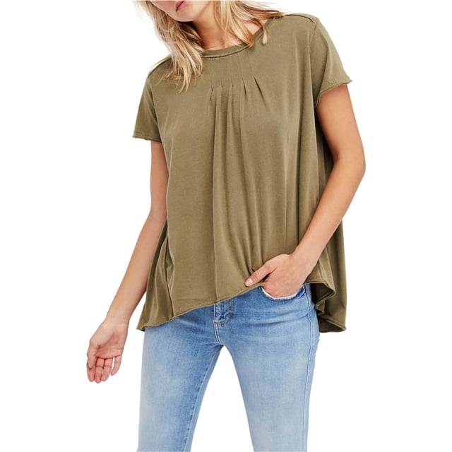 Camiseta básica Free People Little Gem para mujer, verde, pequeña