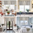thumbnail image 5 of Beige Striped Farmhouse Short Window Curtain Valances, Grey Geometric Minimalist Modern Artwork Rod Pocket Kitchen Valances for Living Room Bedroom Bathroom Cafe 60" x 18", 5 of 8