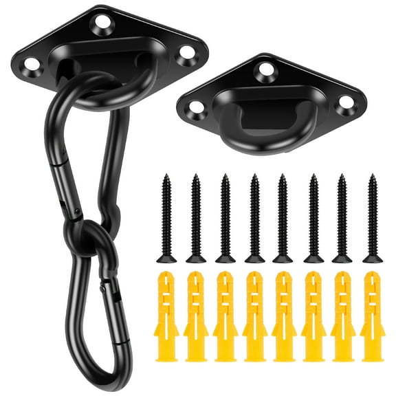 2Pcs Hammock Hooks Hanging Kit M6 M8 304 Stainless Steel Ceiling Hanging Kit Sun Shade Sail Hardware Set for Garden Patio