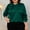 Green, variant on Olyvenn Women's Plus Size Tshirts 2025 Spring Trendy Casual Business Clothes Crew Neck Long Sleeve Pleated Tops Beige 4XL