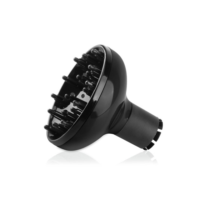 hair curl diffuser Large Hair Diffuser Hair Dryer Professional Blow Dryer Diffuser Tool for Home Hair Salon in black. Made of durable, high-temperature-resistant plastic, it measures approximately 23.3 x 16.5 x 7.6 cm. Features a 360-degree airflow design to evenly diffuse hair, reduce frizz, and enhance volume. Compatible with hair dryers with an outlet diameter of 4.2-4.8 cm.