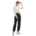 thumbnail image 4 of Women Elastic Waist Solid Sports Long Pants Casual Trousers with Pockets, 4 of 9
