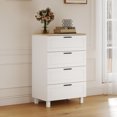 thumbnail image 2 of HOMCOM Commode à 4 Tiroirs pour Chambre, Commode Moderne, Blanc, 2 of 10