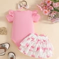 thumbnail image 6 of mgoYE Baby Girl Clothes 0-3 Months Newborn Infant Baby Girl Clothes Romper Skirts Set Bow Summer Outfits Cute Baby Clothes Girl(Pink,0-3 Months), 6 of 6