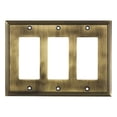 thumbnail image 2 of Rok Contemporary Decora / Rocker / GFCI Switch Plate, 3 Gang, Antique Gold, 2 of 2