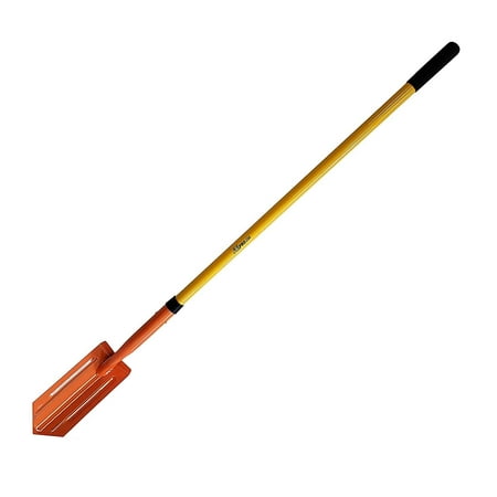 LavoHome 5 Inch Trenching Shovel with 49 Inch Fiberglass Handle for Clean Cut Digging