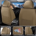 thumbnail image 4 of 2011 for Toyota Corolla Seat Cover, Leather 5 Seats Full Set Scratch Resistant Non-slip, Beige Car Seat Covers, Pet Car Seat Covers, 4 of 7