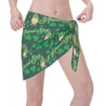 thumbnail image 2 of Wukai St Patrick's Day9 Women’s Short Sarongs Beach Wrap Bikini Bottom Short Skirt Chiffon Scarf for Swimwear, 2 of 4