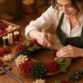 thumbnail image 3 of 3D Fabric Poke Wreath DIY Kit, Christmas Wreath DIY Kit for Adults, Fabric Poke Art Kits for Beginner(Cardinal), 3 of 3