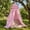 Pink, variant on Pink Striped Bed Canopy with Ruffles, Soft Cute Decorative Tent, Hanging Bed Curtains for Reading Nook Play Area, Adult Bedroom Circus Tent Canopy