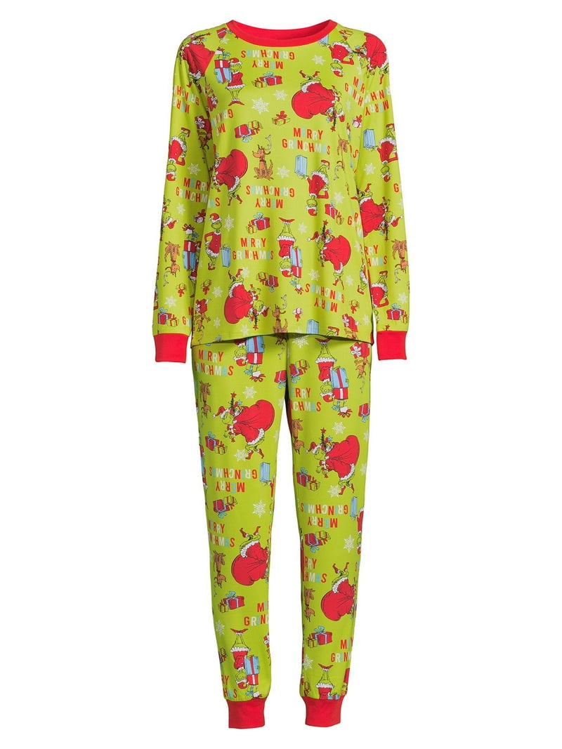 Seuss Grinch Christmas Pajama Set for Women Women's Plus