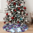 thumbnail image 5 of Yiaed Purple Marble Texture Print Christmas Tree Skirt , Tree SkirtsTree Mat for Christmas Winter Holiday Indoor Decorations-48", 5 of 7