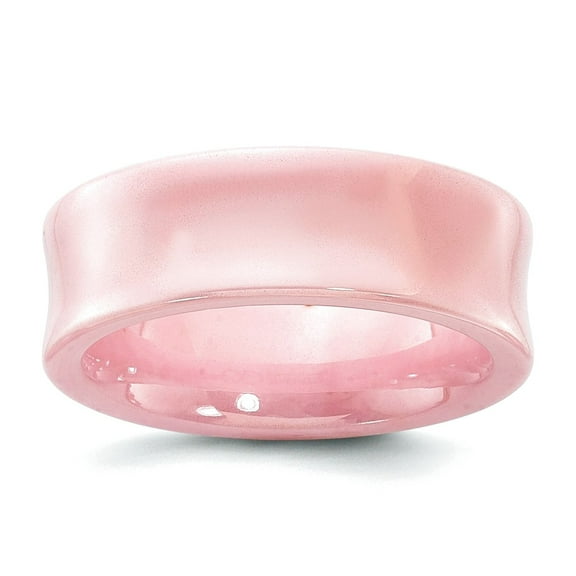 Ceramic Engravable Pink Concave 7mm Polished Band Ring Size 9 Jewelry Gifts for Women