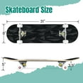 thumbnail image 2 of 31'' Complete Skateboard 7 Layer Canadian Maple Double Kick Deck Skateboards Grunge urban camouflage black modern fashion Dirty brush stroke Skate Board for Beginner Adult Gifts, 2 of 5