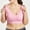16-Pink, variant on YWDJ Bras for Women Half Cup Closure in Back Gym Bras Wireless Yoga Bras Wide Strap Full Coverage Bras Push up Low Support Wrap Sleep Bras Padded Plus Size Comfy Bras Comfy Solid Bras Beige M