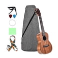 thumbnail image 4 of LINGTING Ukelele de Concierto de 26 Pulgadas, Tapa de Madera Koa, Tablero Trasero y Laterales con Funda, Correa para Ukelele, Cuerdas, Paño de Limpieza, Capo y 2 Púas de Celuloide., 4 of 7