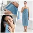 thumbnail image 2 of Dowellia 4 PCS Towels Set - 1 Bath Towel, 1 Hand Towel, 2 Washcloths, Highly Absorbent & Quick Dry, bathroom towels for home Spa Hotel Gym, Blue, 2 of 6