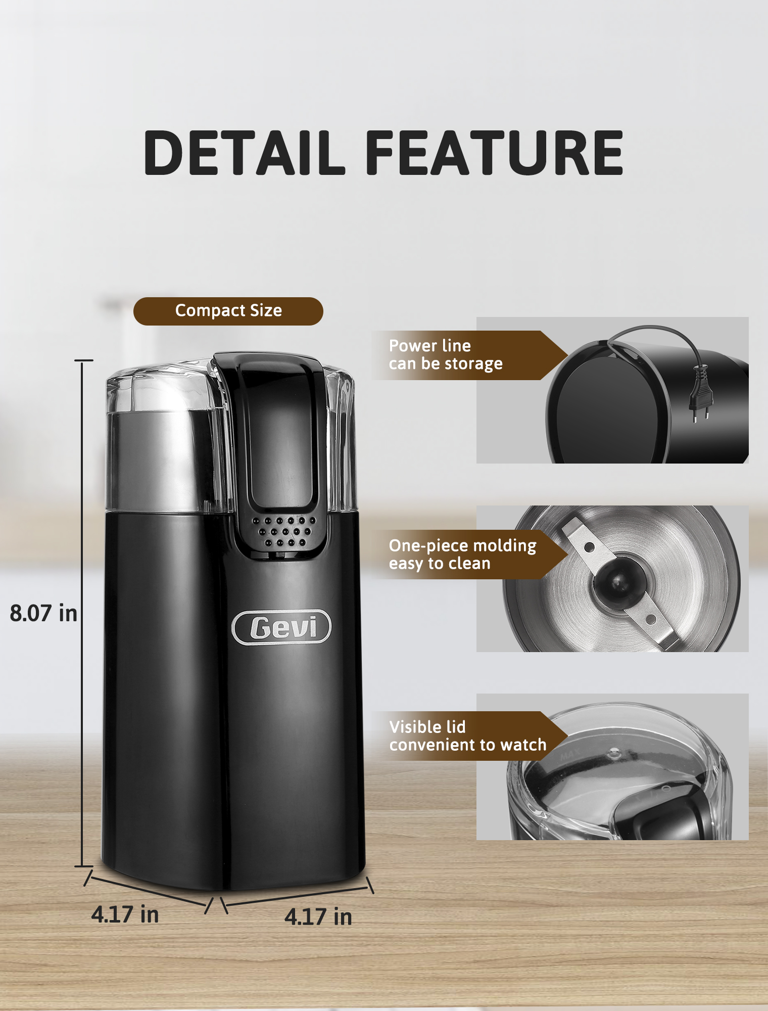 Gevi 12-Cup Electric Coffee Grinder with Burr photo 7