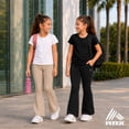 thumbnail image 3 of RBX Girls Stretch Flare Bell Bottom Leggings with Pockets for Yoga Dance and Play 2 Pack, 3 of 7