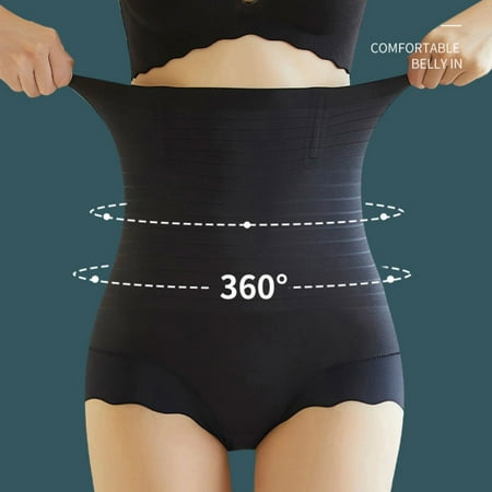 

Litie Women Solid Color Elasticity High Waist Breathable Tummy Control Shaping Panties