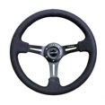 thumbnail image 2 of NRG RST-018SA 350 mm 3 Po. Cuir Noir Profond avec Couture Alcantara Volant Renforcé, 2 of 4