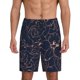 thumbnail image 1 of Balery Copper-Gold Gloss Outline Flower Pantalones cortos de pijama de punto de algodón para hombre con cinturilla y bolsillos-Medium, 1 of 6