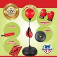 thumbnail image 5 of ToyVelt Punching Bag for Kids and Adults Boxing Set with Adjustable Standing Base, Boxing Gloves, Hand Pump - Kids Punching Bag for Boys and Girls, 5 of 7