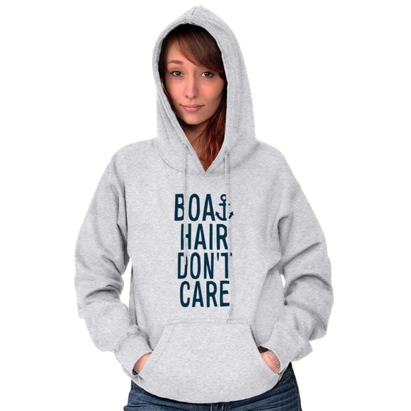Boat Hair Don't Care Ocean Vibes Cute Hoodie Sweatshirt Women Brisco Brands 2X