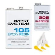 West System 105B Epoxy Resin with 205B Fast Epoxy Hardener & 300 Mini Pumps Set