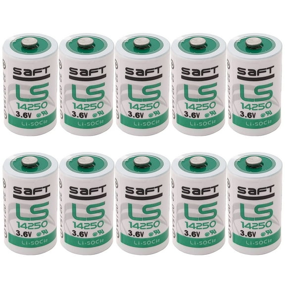 10Pcs Batteries for SAFT LS14250 LS 14250 C 1/2 AA 3.6v lithium battery 1200mAh High Capacity