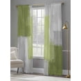 thumbnail image 5 of Sage Green Abstract Sheer Curtains 108 Inches Long 2 Panels Set, Window Sheer Curtains for Living Room/Bedroom, Grey Geometric Oil Painting Vintage Light Filtering Rod Pocket Curtain 52''x108''x2, 5 of 8