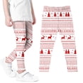 thumbnail image 6 of Nilvkv Leggings for Girls, Girls Pants, Holiday-Ready Stretch Tights with Christmas Tree and Reindeer Print, finished with Elastic Waist Multicolor 4-5 Years, 6 of 8
