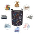 thumbnail image 6 of ZNDUO Round Laundry Basket, Waterproof Collapsible Laundry Baskets with Handles, Medium Size - Zodiac Symbols Pattern, 6 of 8