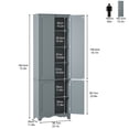 thumbnail image 3 of HOMEFORT 72" H Freestanding Tall Pantry Cabinet, Kitchen Pantry with 2 Large Cabinets and Adjustable Shelves, 2-Door Floor Storage Cabinet for Additional Storage Space in Gray, 3 of 9