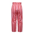 thumbnail image 7 of Arlun Striped Linen Pants for Women Summer Baggy Wide Leg Pant Drawstring High Waist Casual Stripes Color-Block Trousers Soft Lightweight Flowy Beach Resort Trouser with Pockets 1-Red XL, 7 of 7