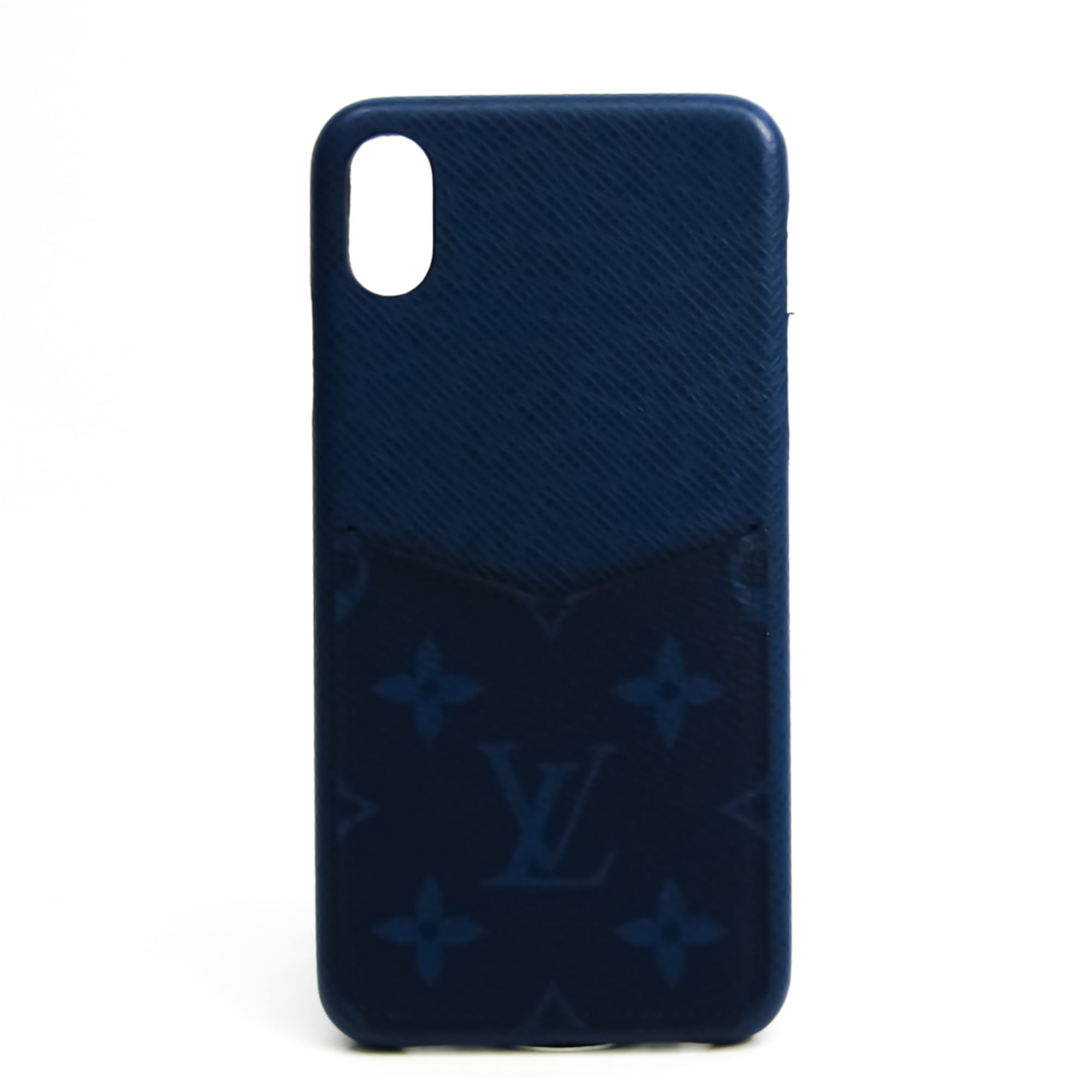 Authenticated Used Louis Vuitton Monogram Taiga Leather Phone Bumper For  IPhone XS Max Cobalt IPHONE Bumper XS Max M30273 