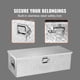 thumbnail image 3 of Caja de herramientas VEVOR para camión, aluminio resistente, 30 x 13 x 24 cm, color plateado, 3 of 6