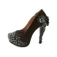 thumbnail image 2 of Hades Shoes H-Amina 6 inch Victorian renaissance pump Suede feel fabric upper 11 / Red, 2 of 5