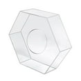 thumbnail image 2 of Caja de centro de mesa de soporte de pastel de acrílico transparente Caja de exhibición de pastel rellenable de nivel de pastel transparente hexagonal 20cmx30cm perfecl pantalla de la torta, 2 of 7