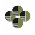 thumbnail image 7 of 13 Inch Round Placemats Set of 4, Sage Green Black Non Slip Heat Insulation PP Table Mats, Farmhouse Striped Modern Abstract Art Washable Place Mats for Kitchen Dining Party Table Decor, 7 of 7