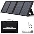 thumbnail image 1 of Panel solar de 40 W EnginStar Panel solar plegable de 40 vatios para estación de energía portátil con puerto USB QC3.0 para teléfono portátil Salida de 12-15 V CC (10 conectores) para acampar al aire, 1 of 5