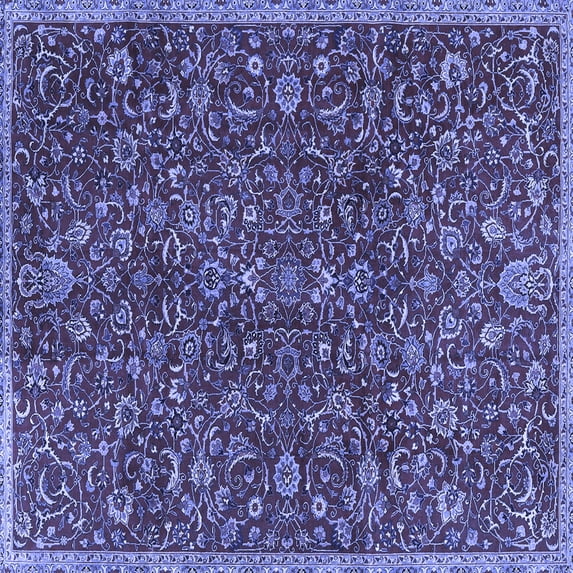Ahgly Company Indoor Square Persian Blue Traditional Area Rugs, 5' Square
