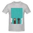 thumbnail image 4 of Bingfone Cute Cat Paw And Dog Men'S Loose Fit Short-Sleeve Pocket T-Shirt, 4 of 7