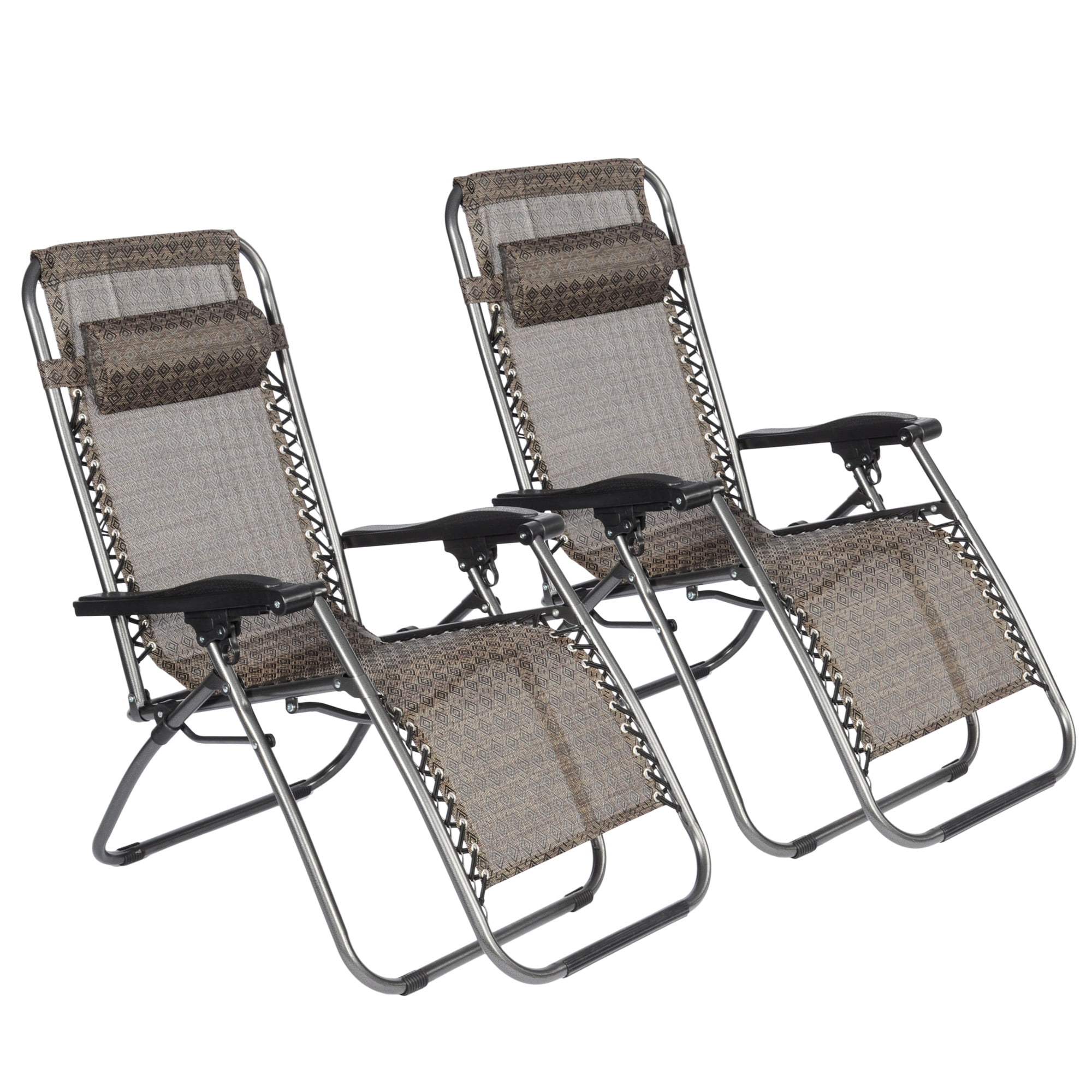 3 PCS Zero Gravity Lounge Chair Patio Chaise Adjustable Outdoor Beach Recliner 