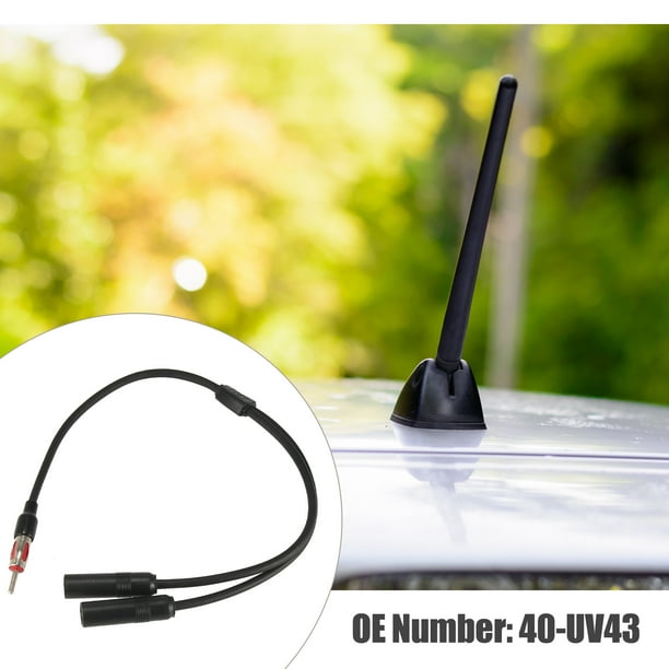 Universal Car Radio Auto Antenna Splitter 1 Male to 2 Female Aerial Adapter  Plug Cable FM AM Stereo Audio 40-UV43 