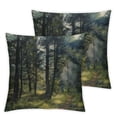 thumbnail image 2 of Acheng Nature Misty Throw Pillow Case Cushion Cover Home Office Decorative for Sofa Living Room Square,Suitable for All Season Pillow Case for Room Bedroom Sofa Chair,2 Pcs White, 2 of 6