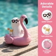 thumbnail image 3 of Summerween Ariana Ghost Flamingo Float Decor Lightweight Tabletop Garden Decoration For Themed Halloween Parties, 3 of 7