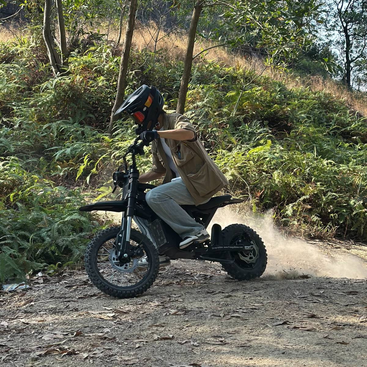 Freego X0 60V 23Ah Electric Mini Bike, 3600W Peak Motor, City Mode 20 MPH, 14" Front/10" Rear Wheels, Hydraulic Disc Brakes - Compact Commuter Electric Bike for Teens & Adults