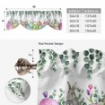 thumbnail image 6 of Easter Eggs Tie Up Valance Curtains for Windows, Kitchen Curtains Window Treatments, Spring Watercolor Bunny Eucalyptus Leaf Short Window Shades Valances for Bedroom Bathroom Cafe 42"x18", 6 of 8
